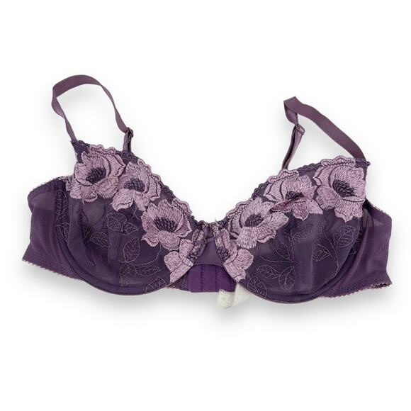 Rene Rofe Bra Women's 36C Purple Lilac Lace Wired - Picture 1 of 6